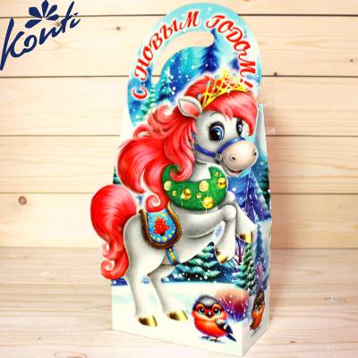 Сладкий новогодний подарок от Конти в картонной упаковке в Северном