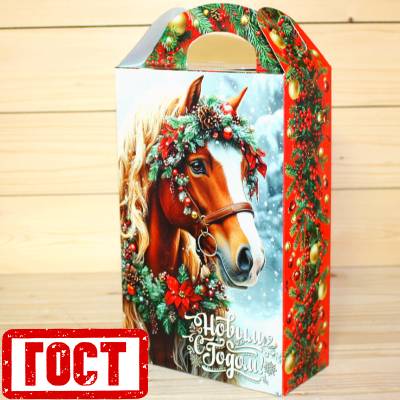 Сладкий новогодний подарок по ГОСТу в картонной упаковке в Северном